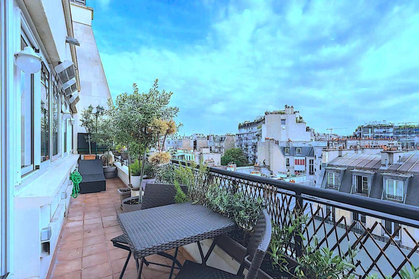 Appart Terrasse Vue Tour Eiffel Paris Exteriör bild